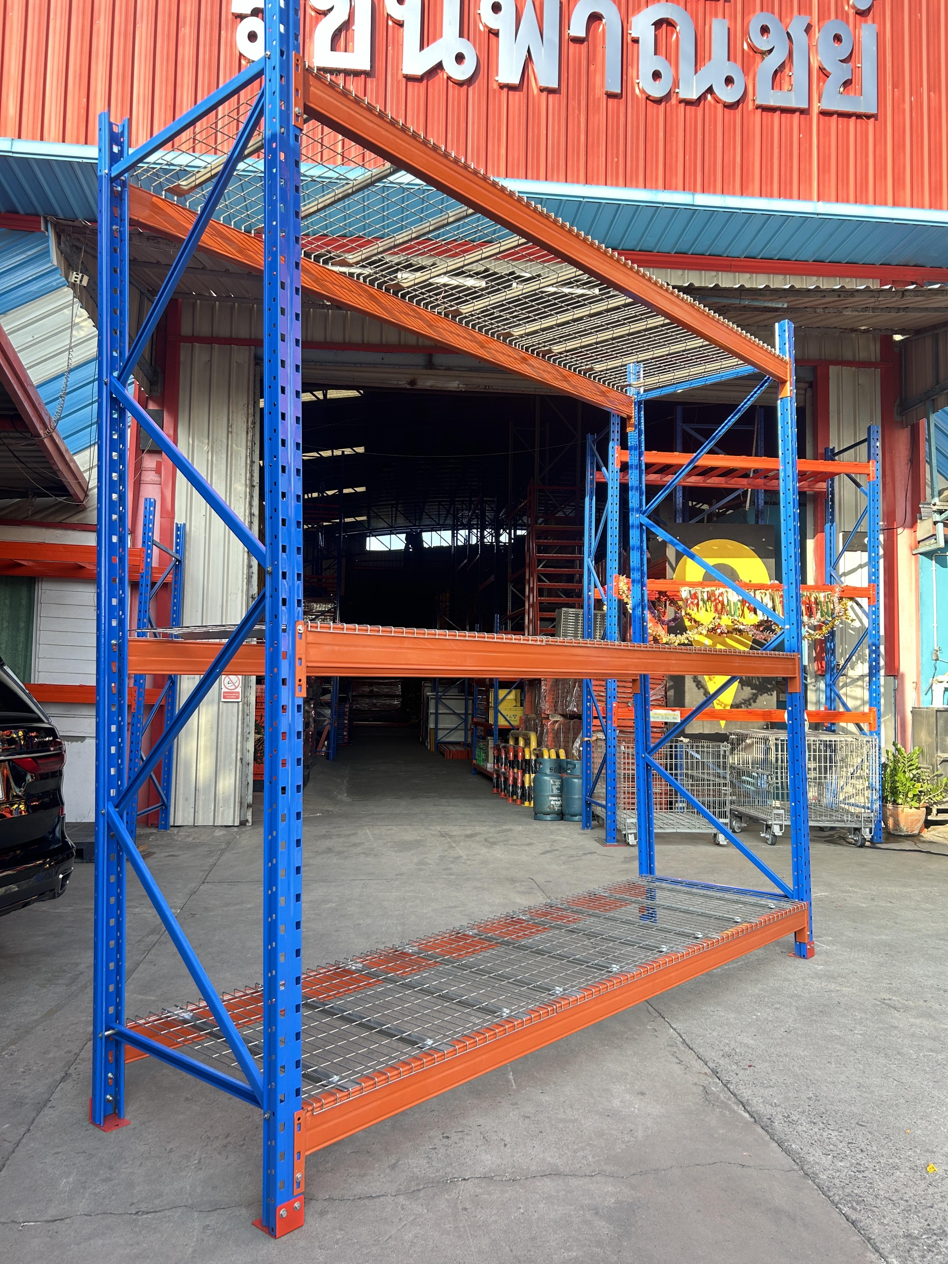 #ชั้นวางสินค้าแบบปูพื้นตะแกรงเหล็ก