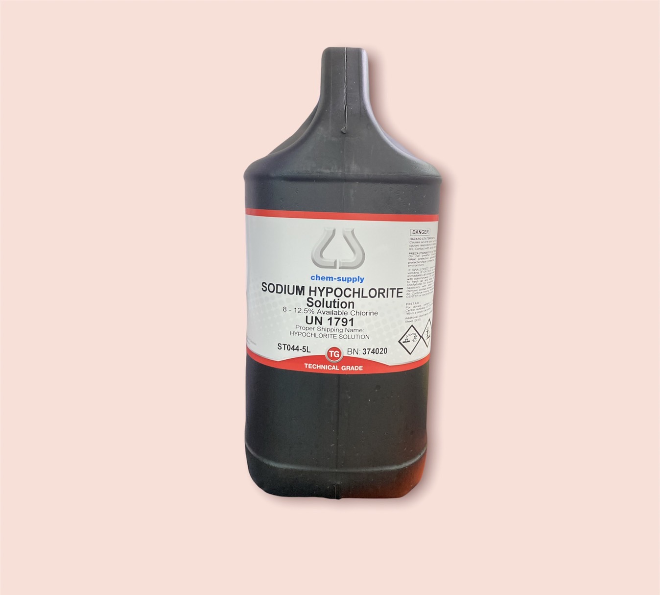 Sodium Hypochlorite 8-12% AR, 2.5 L -Chemsupply Spain