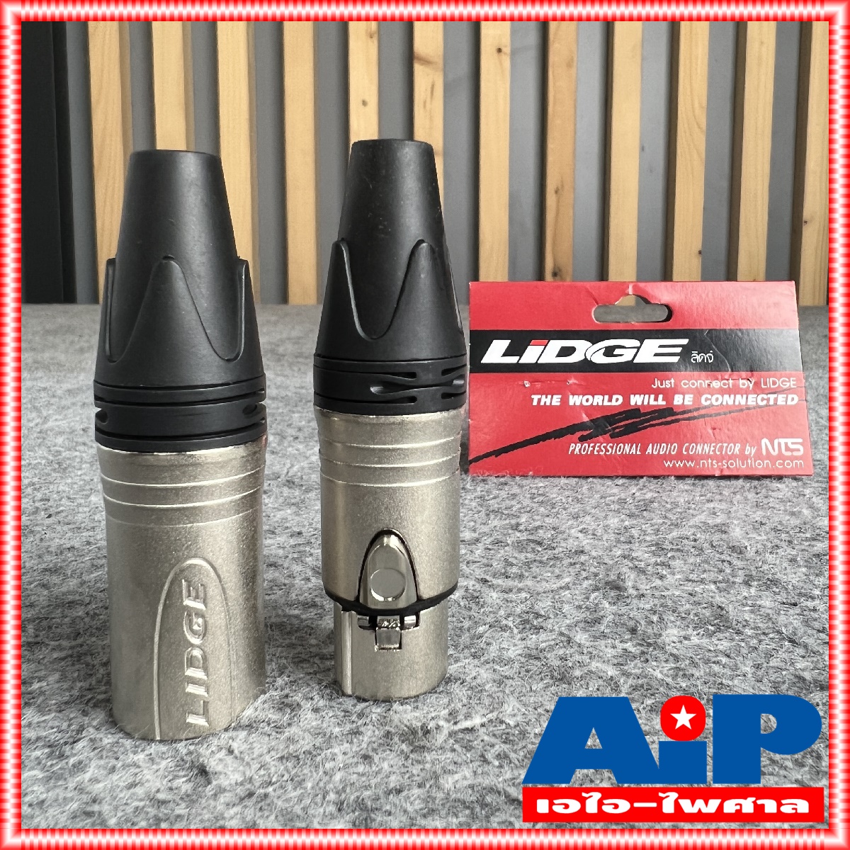 (1คู่ ผู้1เมีย1) LIDGE YM-777 XLR MALE + XLR FEMALE ปลั๊ก + แจ็ค XLR แพ็คคู่ ( YM 001 A + YM 002 A ) CANNON ผู้+เมีย YM001A + YM002A NTS