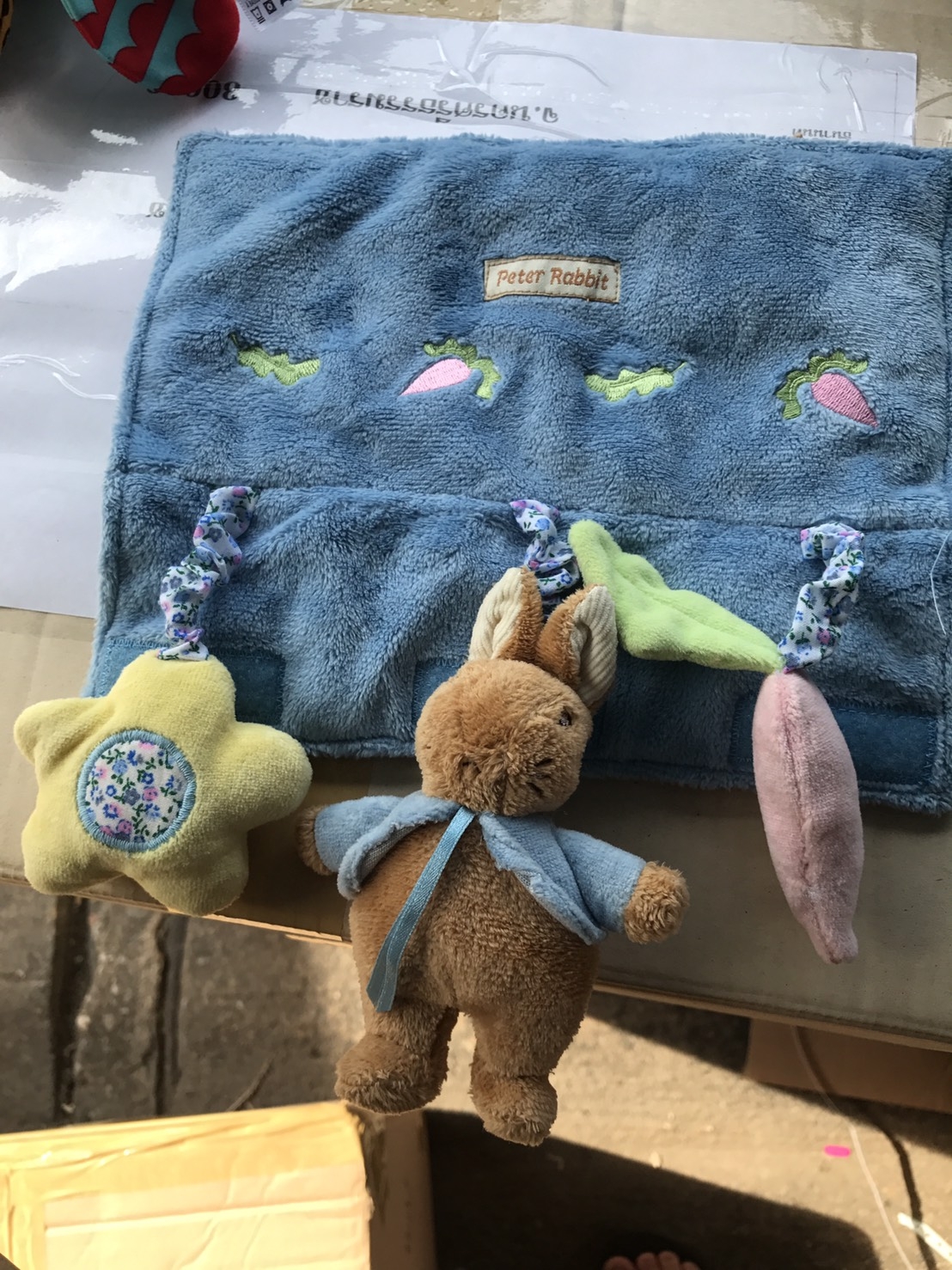 ECH3 ของเล่นผ้าโมบายผ้ากระต่ายแขวนเปลหรือรถเข็น