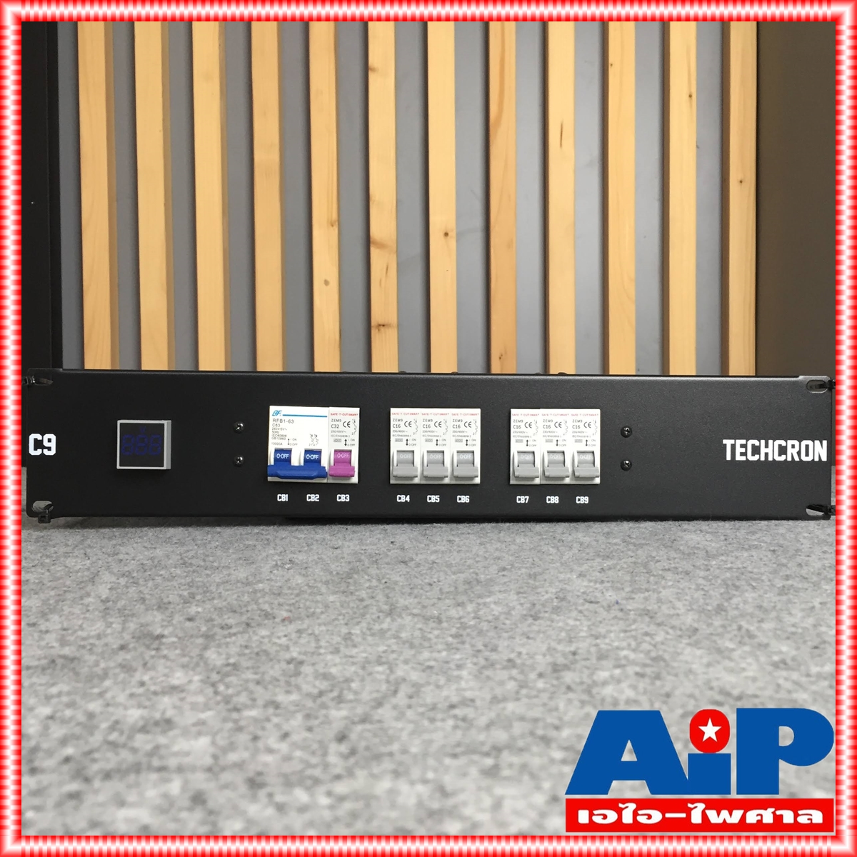 TECHCRON C9 / VERACK.32B 2U ชุดโหลดไฟ ชุดจ่ายไฟ AC 32A ชุดโหลดไฟใช้งานกับเพาเวอร์แอมป์ สินค้าโรงงาน MEGATECH