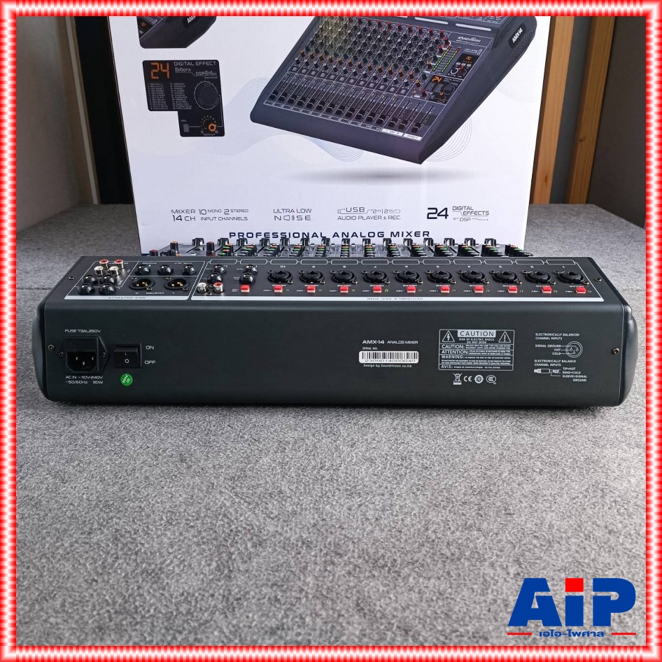 SOUNDVISION AMX-14 MIXER +++ เครื่องผสมสัญญาณ มิกเซอร์ อนาล็อก 14 CH ซาวด์ วิชั่น รุ่น AMX 14 AMX14 เอไอ-ไพศาล