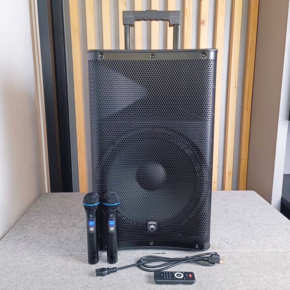 PROEUROTECH KF-15ES ลำโพงล้อลาก ไมค์ลอยUHF รองรับสัญญาณ Bluetooth MP3/USB RM KF15ES KF15ES เอไอ-ไพศาล