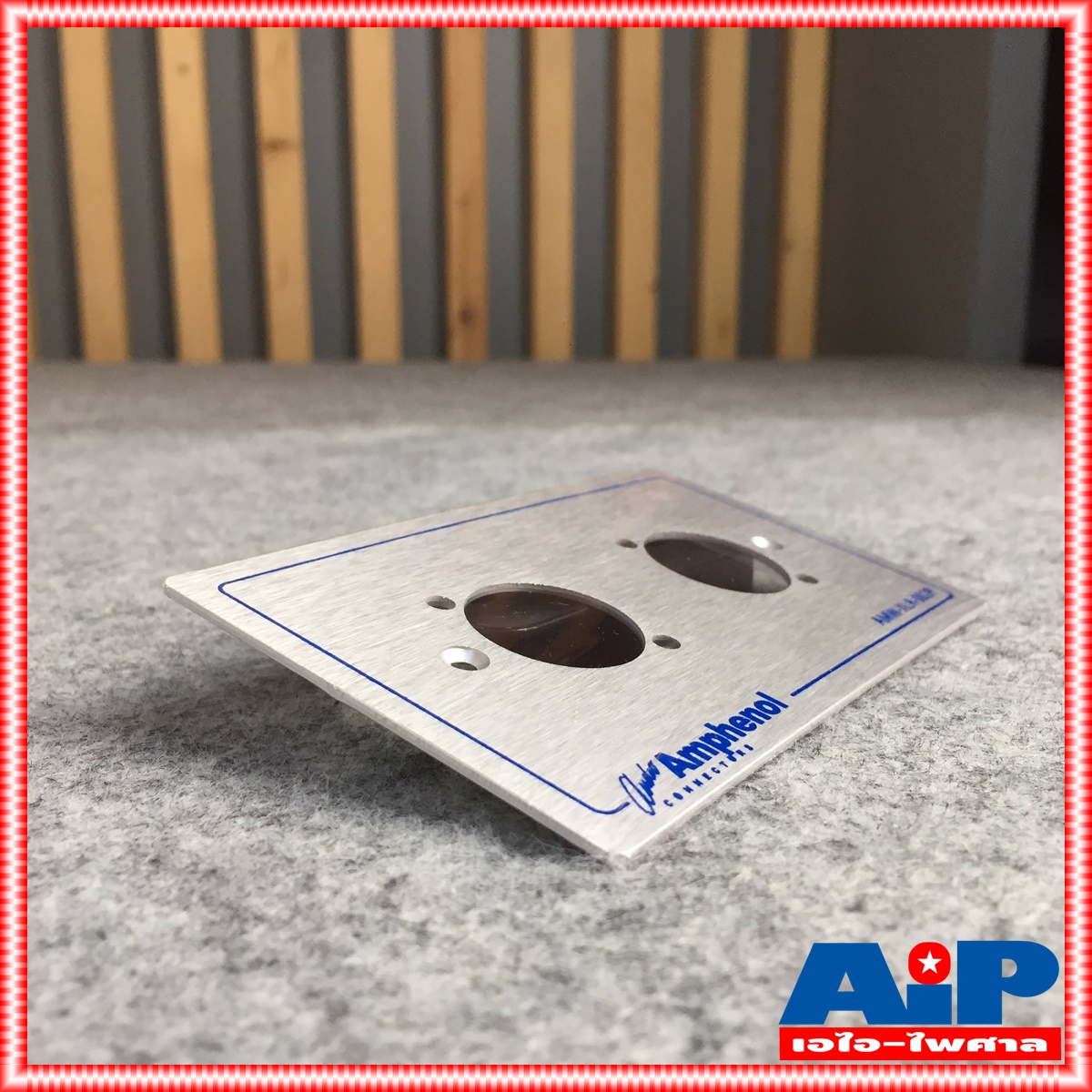 AMPHENOL XLR PANEL 2รู AMW XLR 002P แผ่นเพลท AMW-XLR-002P แอมฟีนอล เอไอ-ไพศาล