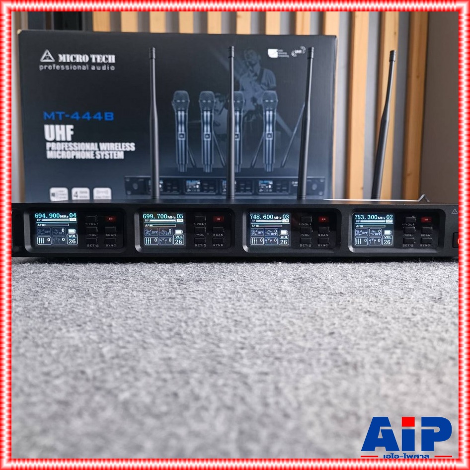 MICROTECH MT-444B ไมค์ลอยมือถือ 4ด้าม จูนความถี่ ไมโครโฟนไร้สาย คลื่นความถี่ UHF MT 444 ไมโครเทค MT 444B MT444B เอไอ-ไพศาล