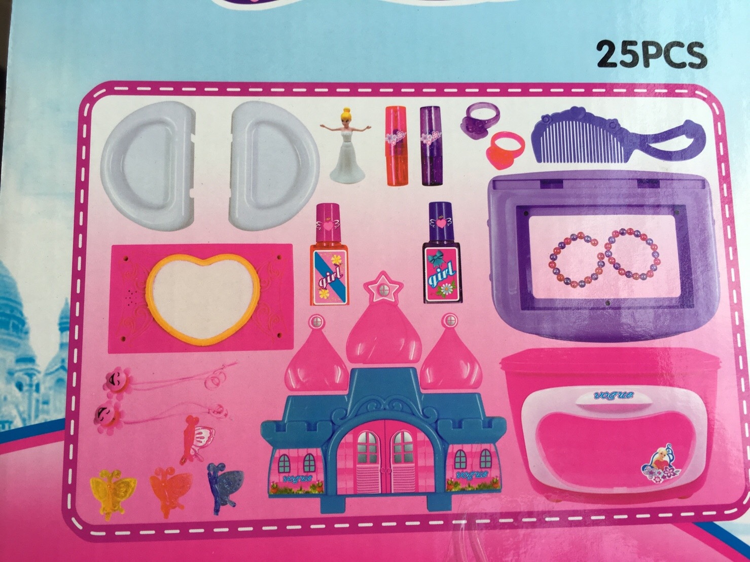 2113 ของเล่นโต๊ะเครื่องแป้ง เจ้าหญิงเต้นรำ มีเสียงไฟ