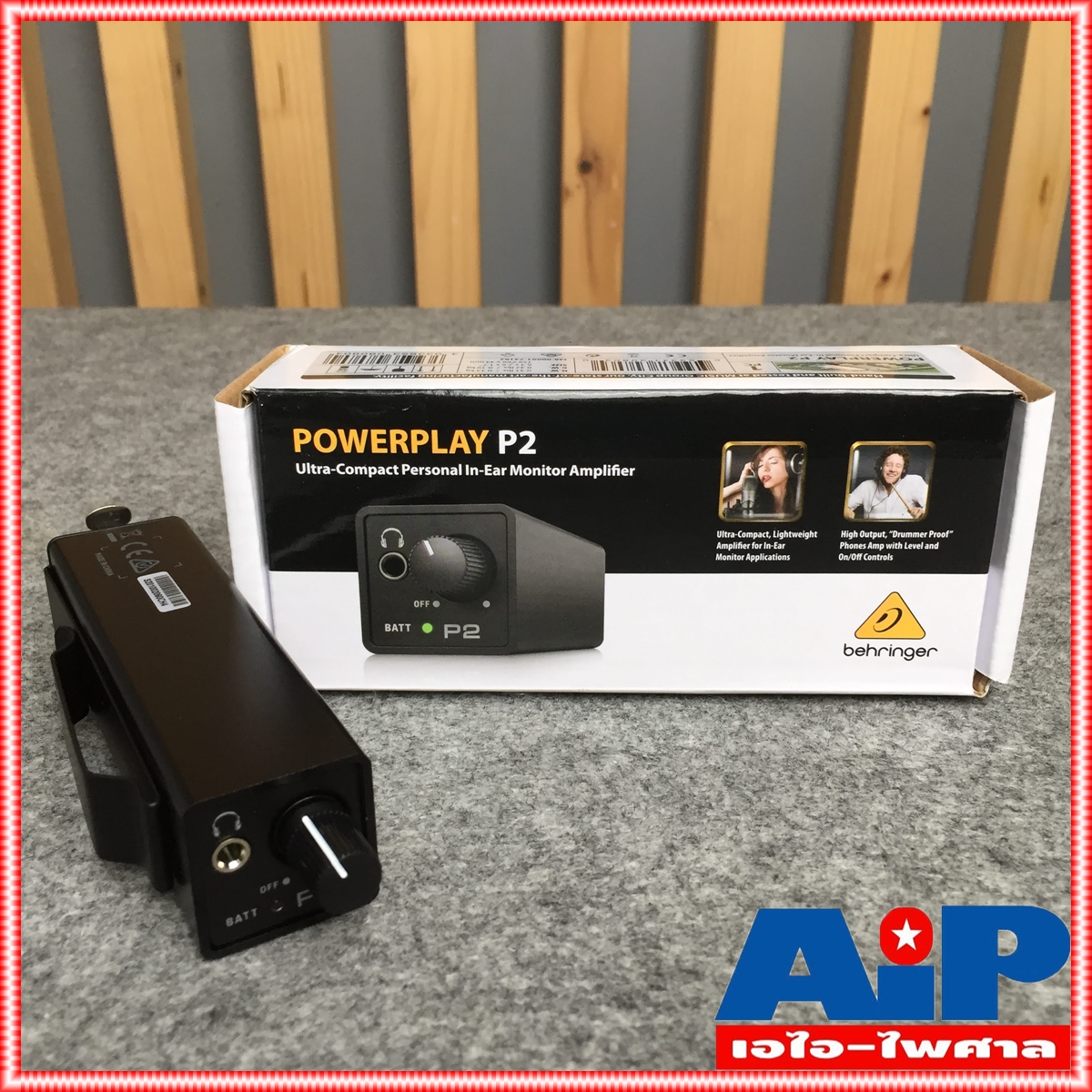 BEHRINGER P-2 in-ear monitor amplifier EarMonitor เครื่องช่วยฟัง หูฟังMonitor เครื่องเสียบหูฟัง POWERPLAY P 2 เอไอ-ไพศาล +++