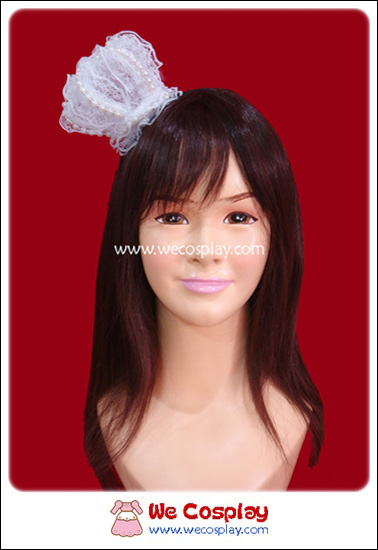 ที่คาดผมมงกุฎมุกสีขาว Pearl Crown Lolita Headband