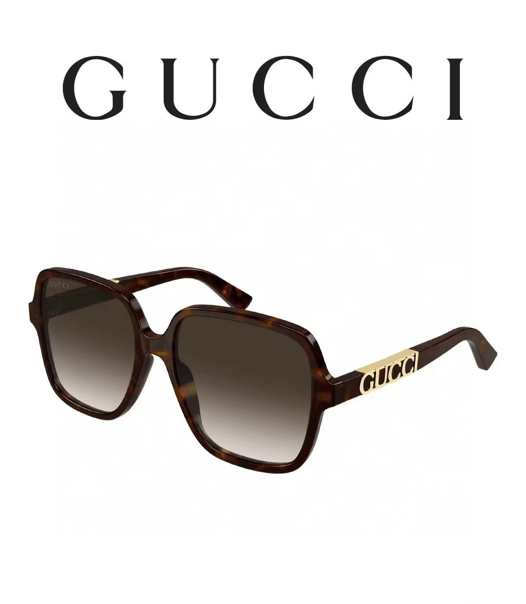 **do** แว่นตากันแดด Gucci LOW NOSE BRIDGE FIT RECTANGULAR SUNGLASSES มี 3 สีให้เลือก สินค้าใหม่ ของแท้