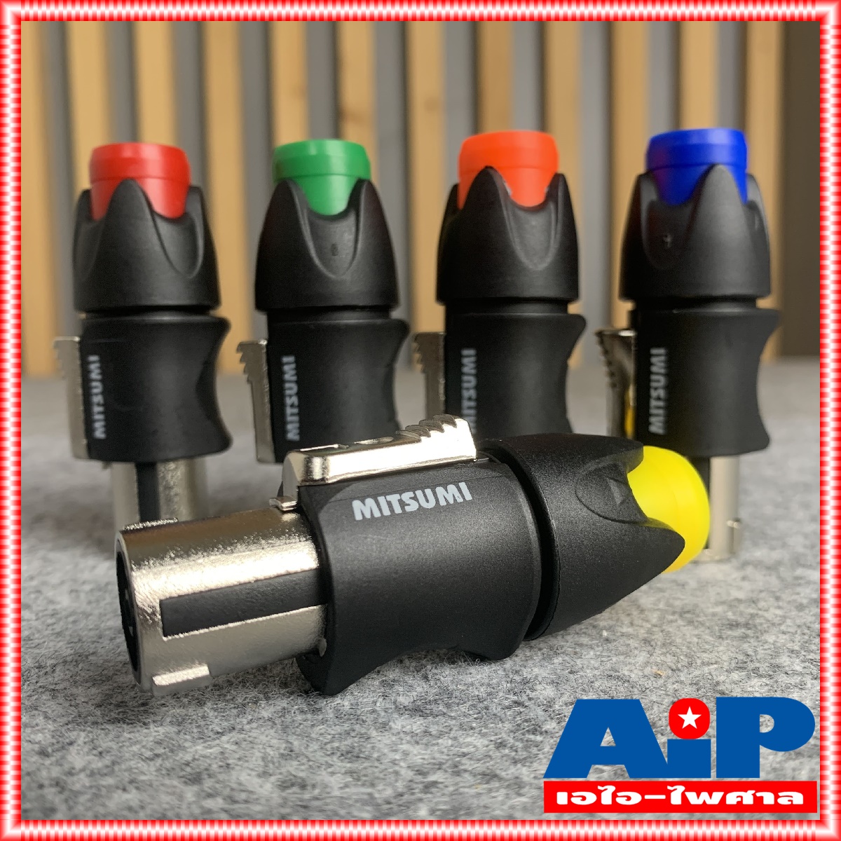 1ตัว มี5สีให้เลือก MITSUMI 911S06EX SPEAKON เสริมเหล็ก ปลั๊กลำโพง หัวspeakon สเปคคอน สเปคค่อนลำโพง สเปคค่อน เอไอ-ไพศาล