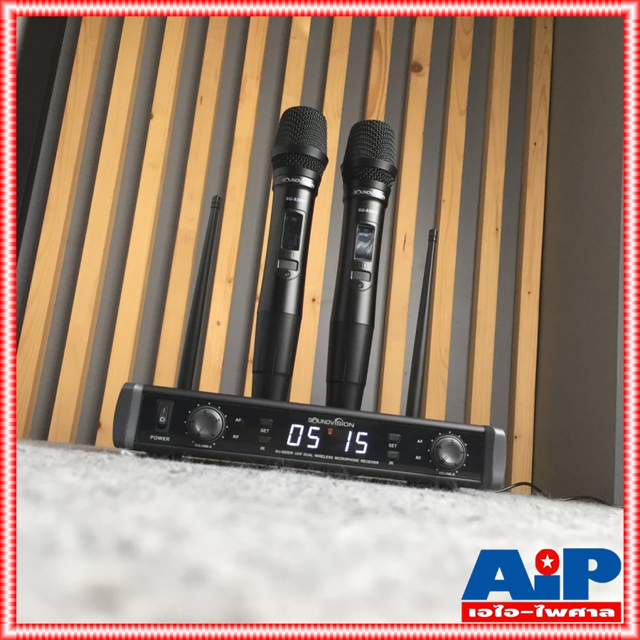 ความถี่ใหม่ กสทช SOUNDVISION SU-820D ไมค์ลอยคู่ ไมโครโฟนไร้สาย ปรับความถี่ได้ ชุดไมค์ลอย มือถือคู่ ย่าน UHF SU 820D SU 820 D SU820 D SU820D เอไอ-ไพศาล