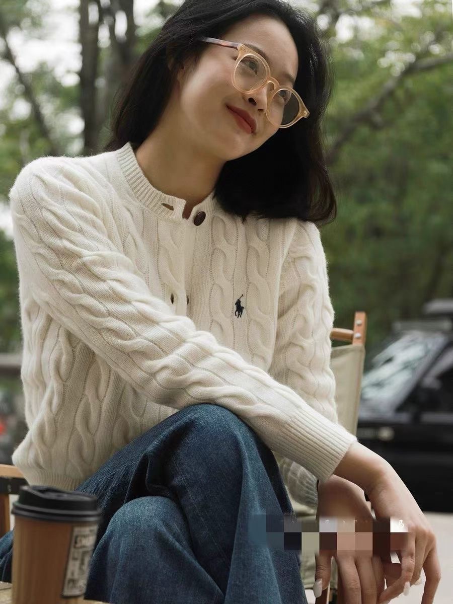 **do** เสื้อ Polo Ralph Lauren Cable-Knit Wool-Cashmere Cardigan มี 5 สีให้เลือก สินค้าใหม่ ของแท้