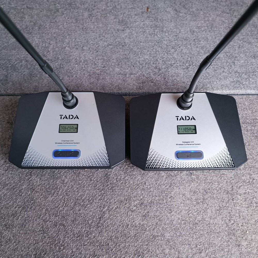 TADA U-1000G ไมค์ตั้งโต๊ะไร้สาย 8ตัว UHF มีระบบไมค์ประธาน ชุดไมค์ประชุมไร้สาย 8 ตัว พร้อมตัวรับสัญญาณ ธาดา U 1000G U1000G เอไอ-ไพศาล