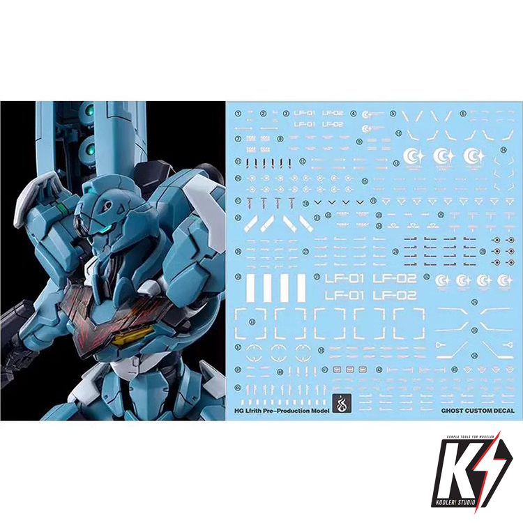 Waterdecal CG HG Lfrith Pre-Production Model #ดีคอลน้ำสำหรับติดกันพลา กันดั้ม Gundam พลาสติกโมเดลต่างๆ