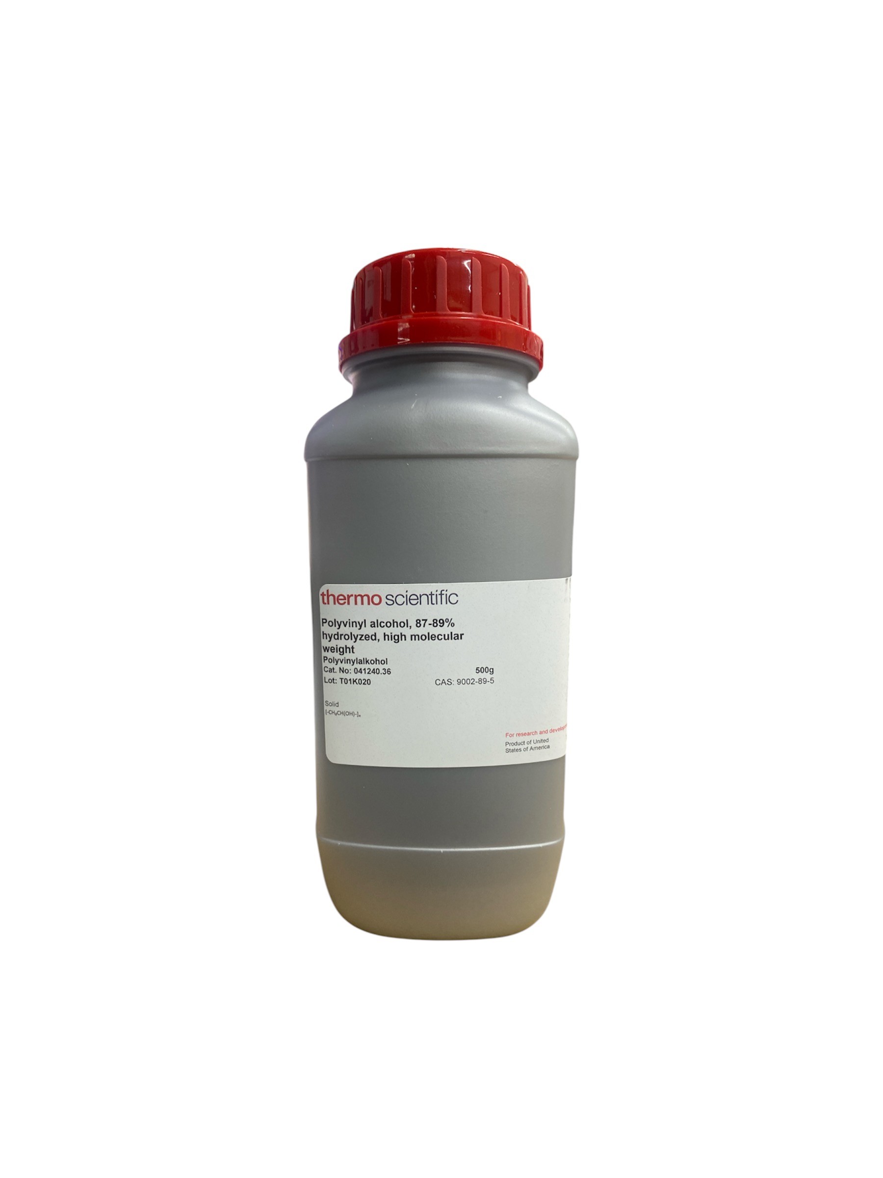 Polyvinyl alcohol, 87-89% hydrolyzed, high molecular weight, 500 g