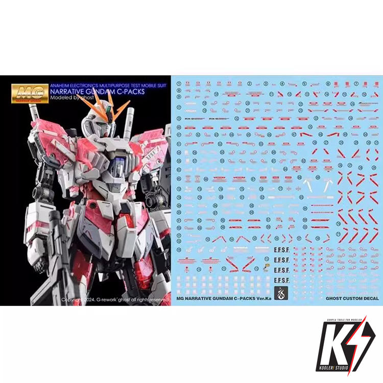 Waterdecal CG MG Narrative C-Pack Ver.KA #ดีคอลน้ำสำหรับติดกันพลา กันดั้ม Gundam พลาสติกโมเดลต่างๆ