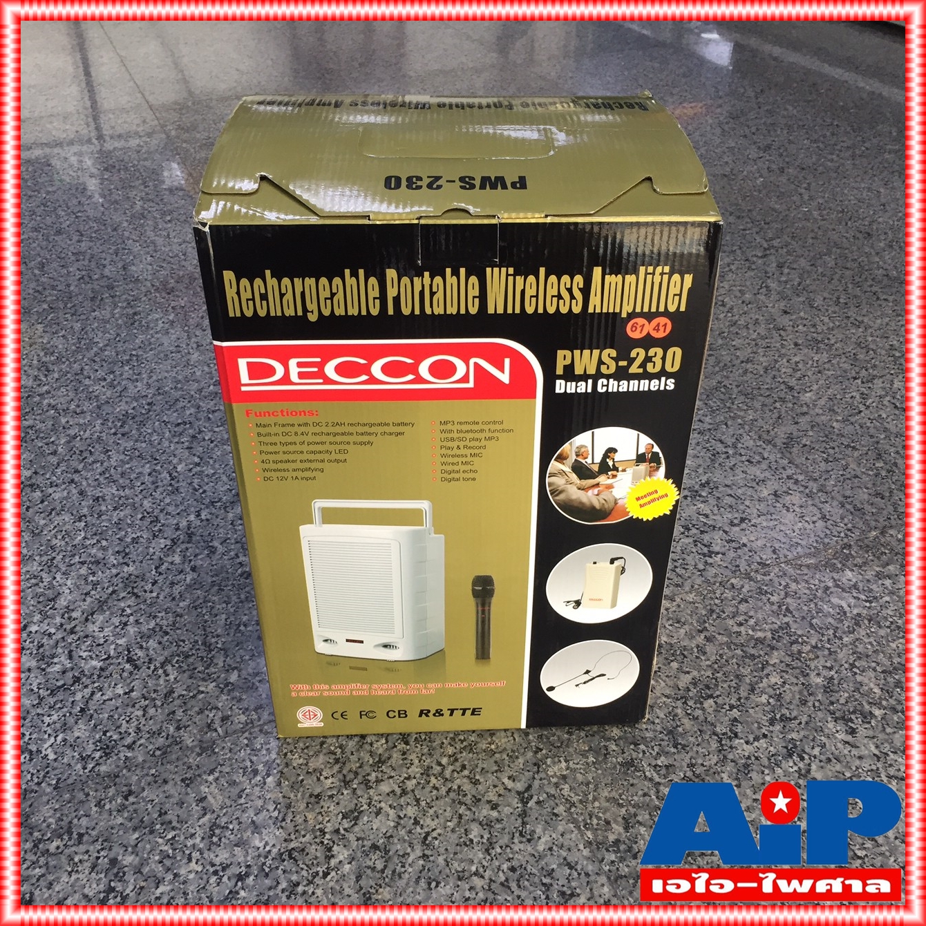 DECCON PWS-230UTB เครื่องช่วยสอน พร้อมไมค์ไร้สาย แบบคาดศรีษะ แบบถือ และแบบหนีบ เครื่องเล็กพกพาสะดวก PWS 230UTB PWS230 UTB PWS230UTB เอไอ-ไพศาล
