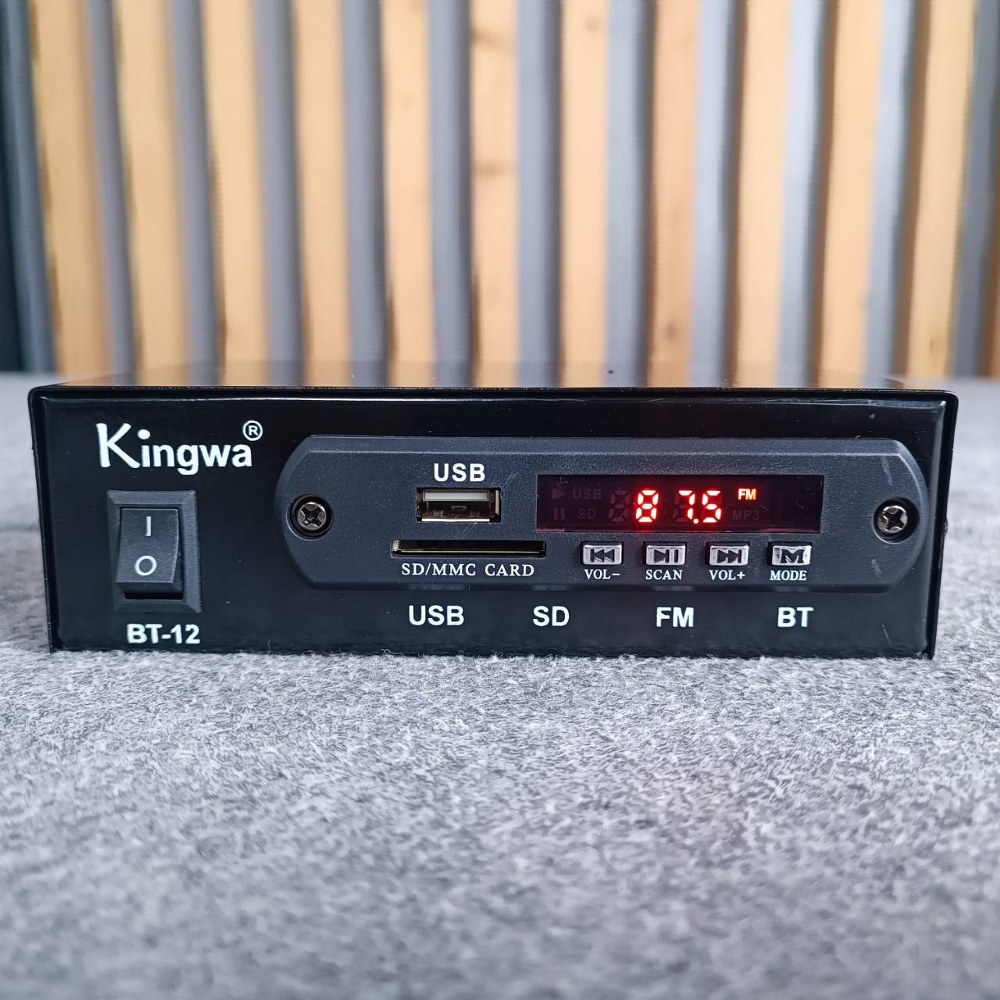 KINGWA BT-12 เครื่องอ่านUSB บูลทูธ พร้อมรีโมทใช้ได้ทั้งไฟบ้าน และไฟรถ12V AC/DC เครื่องเล่น KING WA BT 12 BT12 เอไอ-ไพศาล