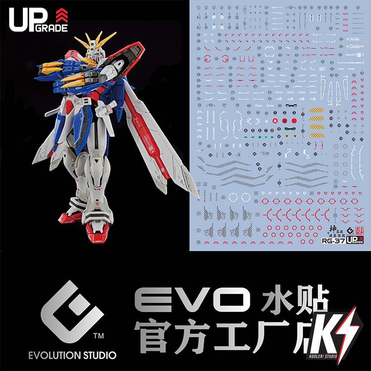 Waterdecal EVO UP Grade RG God Gundam #ดีคอลน้ำสำหรับติดกันพลา กันดั้ม Gundam พลาสติกโมเดลต่างๆ