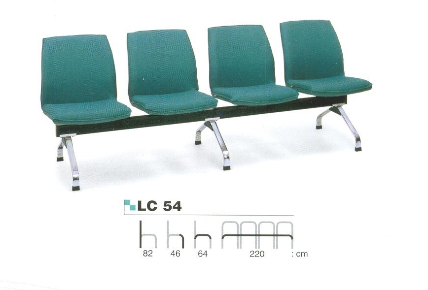 เก้าอี้แถว 4 ที่นั่ง ไม่มีท้าวแขน ยี่ห้ออาซาฮี (asahi) รุ่น LC 54