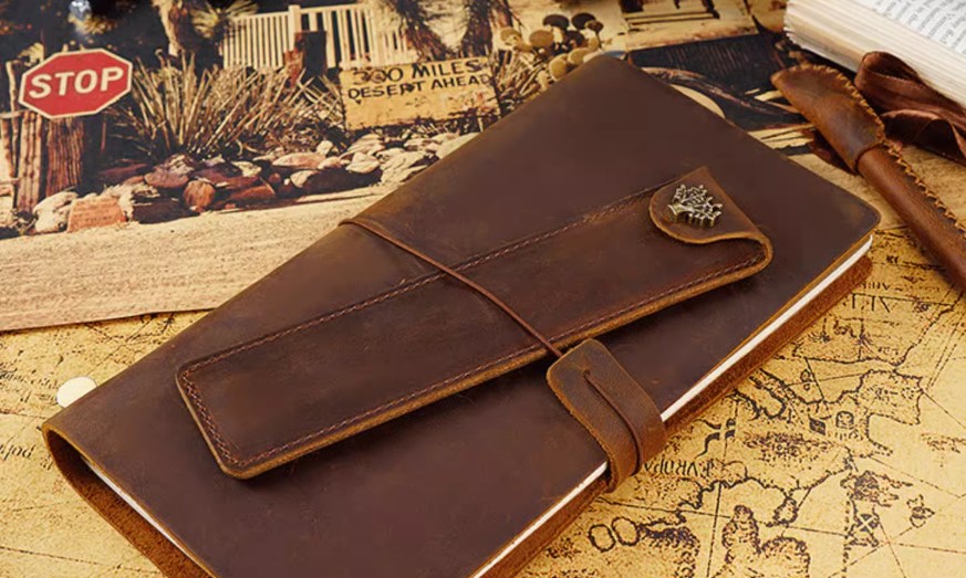 กระเป๋าใส่ดินสอ ปากกา หนังวัวแท้ อย่างดี กระเป๋าใส่ปากกา สวย ๆ ของขวัญ ของที่ระลึก ไอเดียเก๋ สไตล์วินเทจ 530482