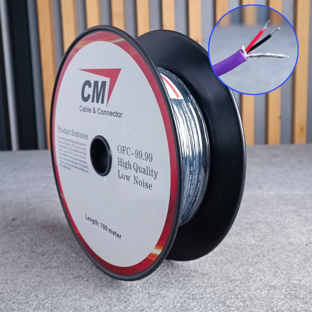 ขด50เมตร CM A-2402 สาย DMX สีดำ สายสัญญาณ AES/EBU Digital Audio 110 ohm A 2402 A2402 เอไอ-ไพศาล เอไอ-ไพศาล