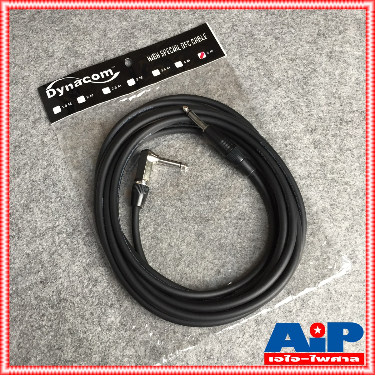สายสัญญาณกีต้าร์ JSL079 หัวตรง+งอ 5เมตร DYNACOM สายชีลด์กีต้าร์ ROCK JSL079 เข้าหัว เข้าหัวโฟน PHONE MONO 1/4 อย่างดี