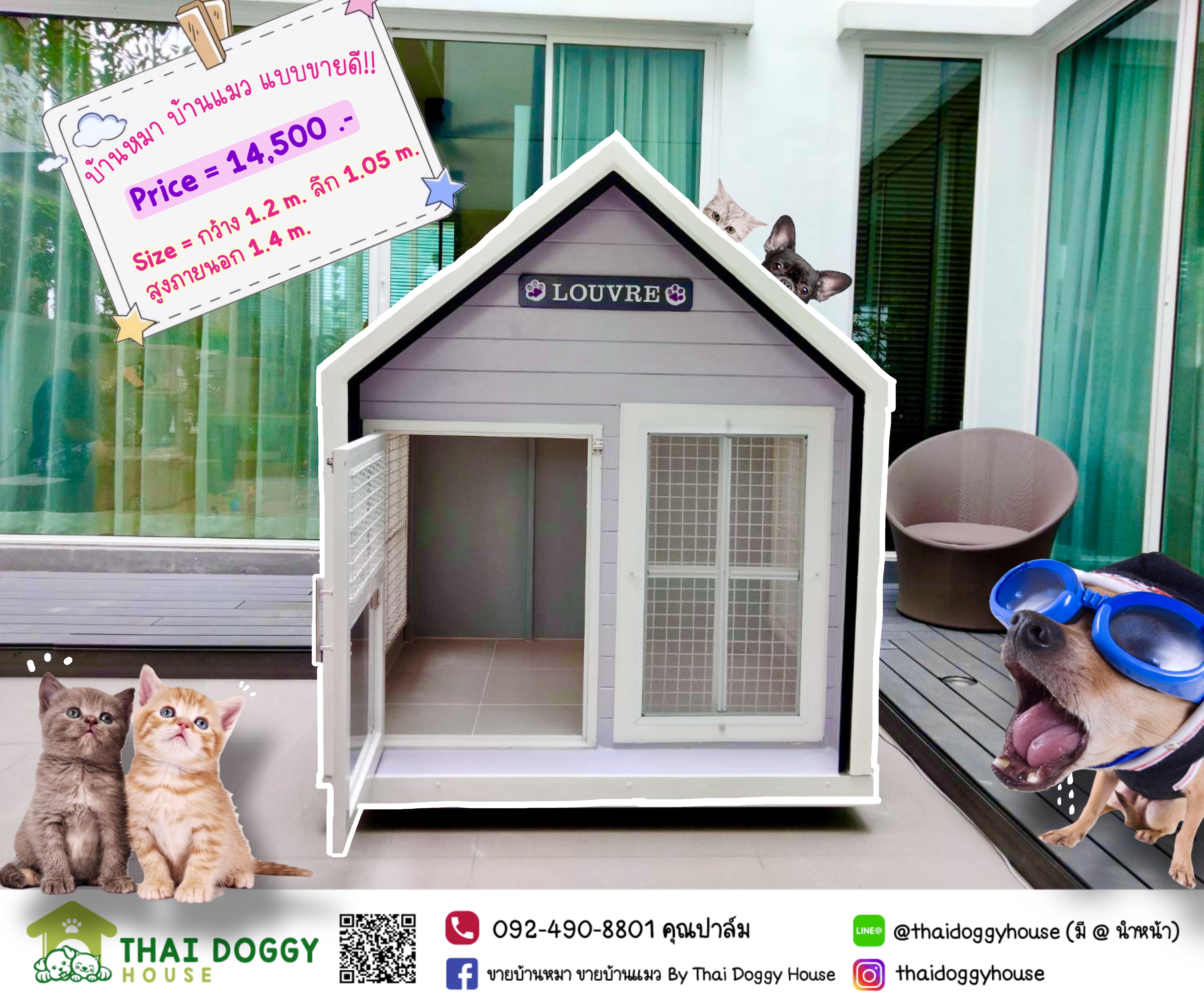 บ้านหมา บ้านแมว Minimal Style โทนสีพาสเทล