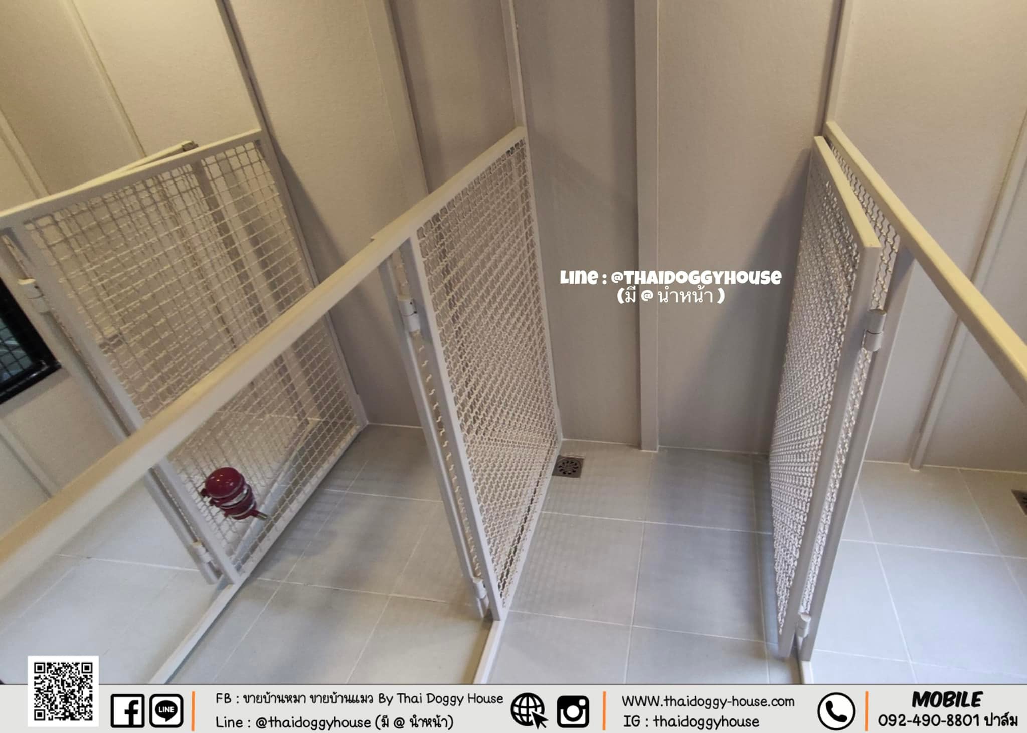 🏠 บ้านหมา บ้านแมว 𝐁𝐲 𝐓𝐡𝐚𝐢 𝐃𝐨𝐠𝐠𝐲 𝐇𝐨𝐮𝐬𝐞 🏡 หลังนี้แบ่งกั้นห้อง 4 ห้อง กั้นโซนให้น้องๆอยู่ พร้อมระเบียงยื่นด้านหน้า
