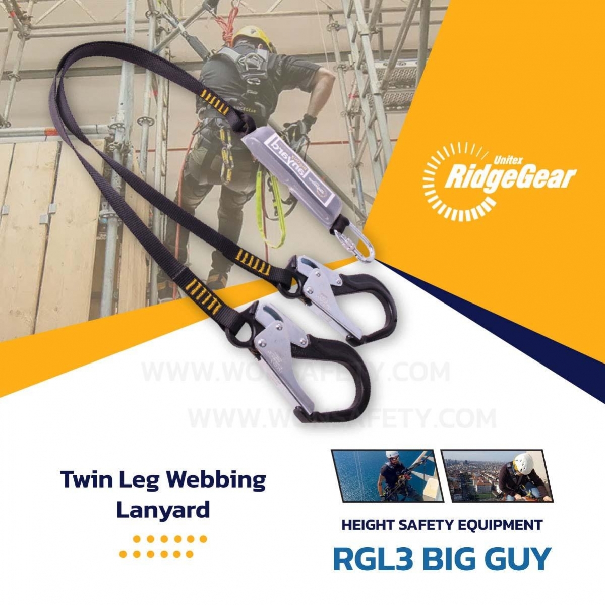RGL3 BIG GUY Twin Leg Webbing Lanyard