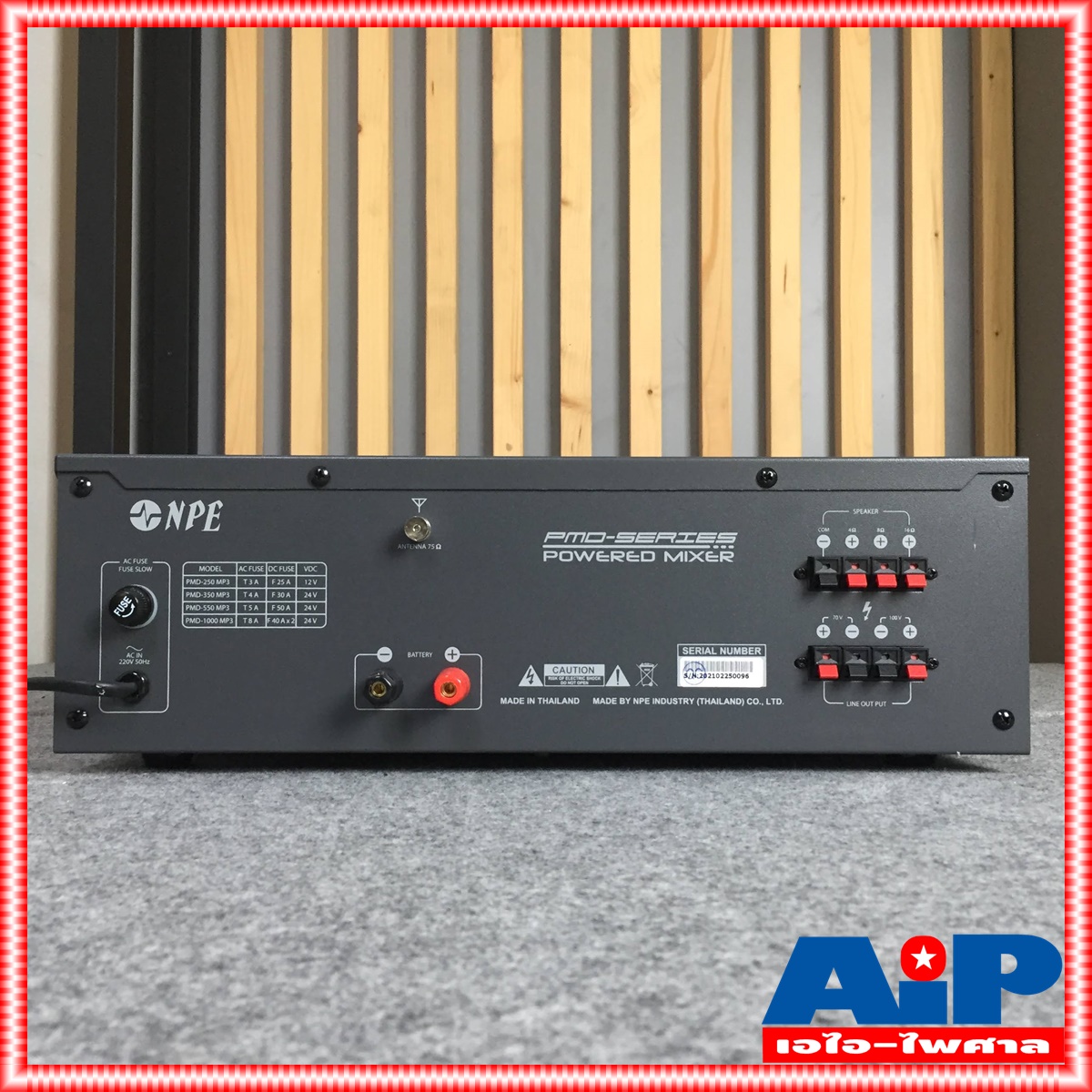 NPE PMD550MP3 AC/DC POWERMIXER ลาย PMD 550 MP3 POWERMIX PMD-550 MP3 แอมป์เสียงตามสาย ใช้ได้ทั้งไฟบ้าน 220V ไฟรถ DC24V มีบลูทูธ เอไอ-ไพศาล +++