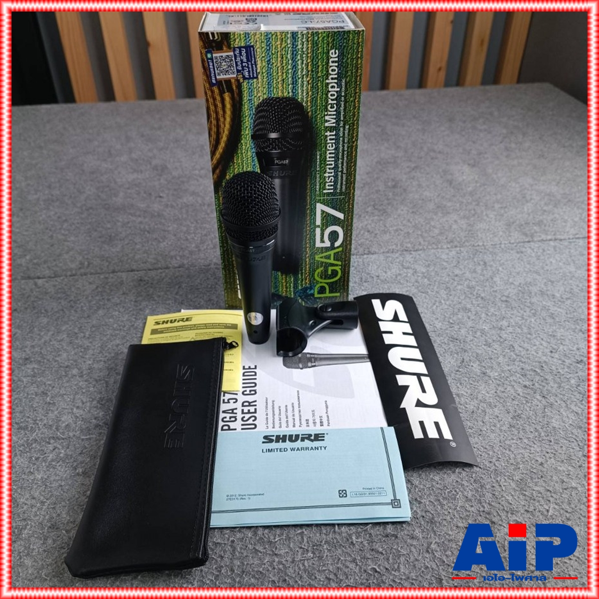 SHURE PGA57LC ไมค์กลอง ไมค์เครื่องดนตรี pga 57 lc ไมค์จ่อเครื่องดนตรี amplified instrument and acoustic drum ของแท้ +++