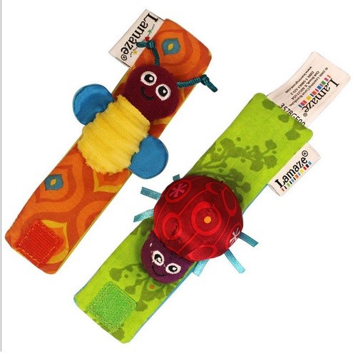 CH814 ของเล่นผ้าข้อมือผ้า Lamaze คู่ละ