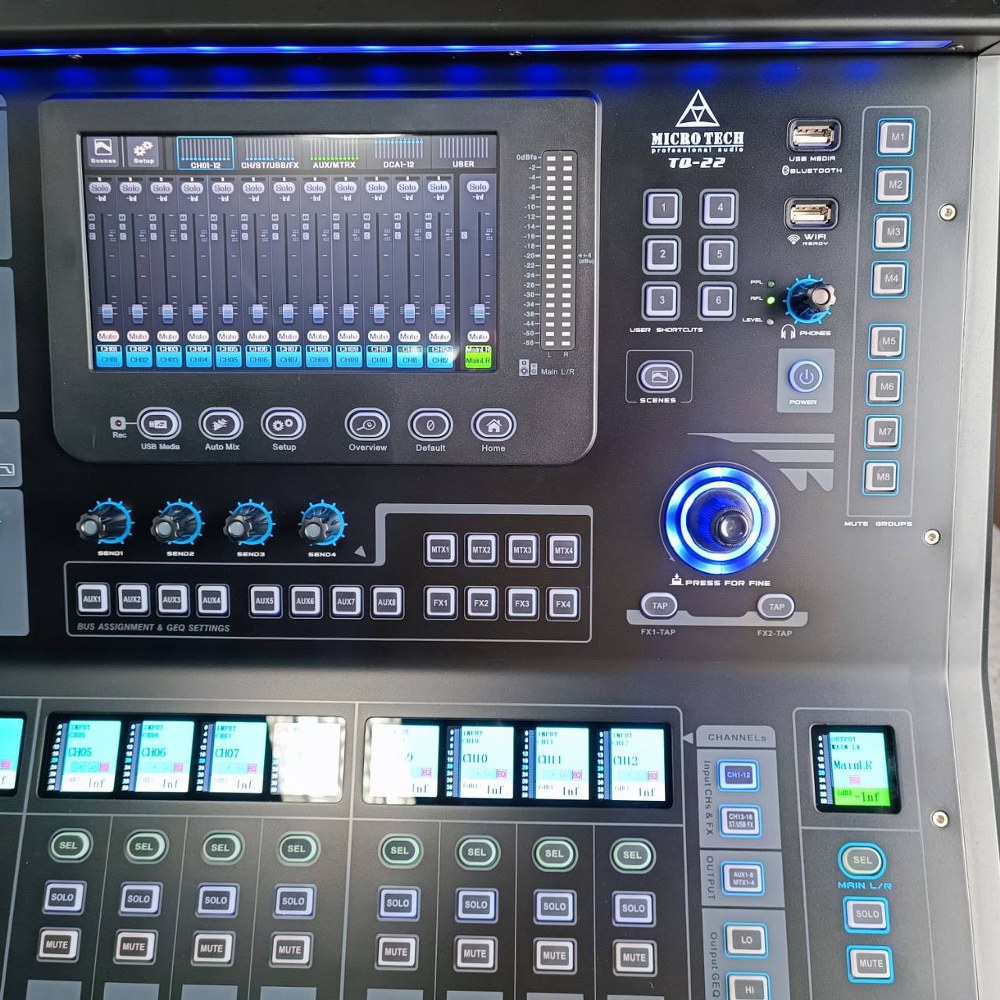MICROTECH TQ-22 MIXER DIGITAL TQ 22 TQ22 ดิจิตอลมิกเซอร์ 16 อินพุต 8 Aux มีจอแบบสัมผัส เอไอ-ไพศาล