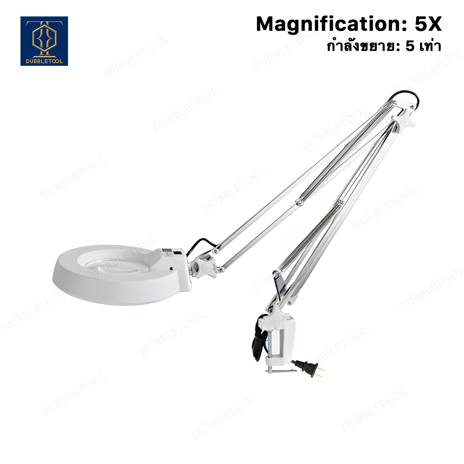 โคมไฟแว่นขยายหนีบโต๊ะ 5X (5เท่า)รุ่น XB-86A Clamp Magnifying Lamp โคมไฟแว่นขยาย ชนิดหลอดฟลูออเรสเซนส์ /Fluorescent Light 22W