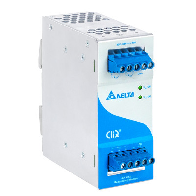 CliQ II Redundancy Modules, Rated Output Current 40A, Input Voltage Range 22-60 Vdc, Voltage Drop 0.65 Typ.