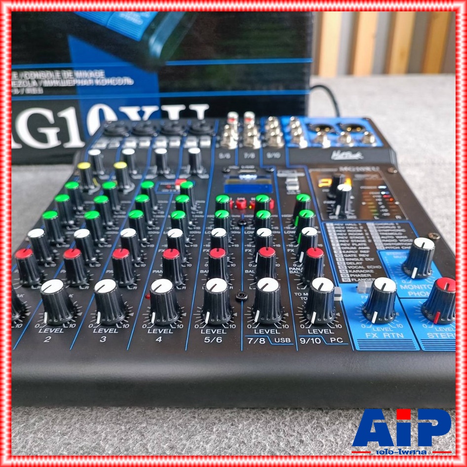 HOTROCK MG-10XU USB MIXER มิกซ์ มิกเซอร์ มิกซ์ฮอทร็อค เครื่องเสียง เครื่องปรับแต่งเสียง MIX MG10 XU MG 10XU เอไอ-ไพศาล