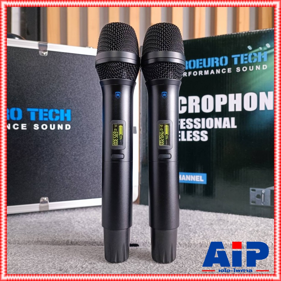 PROEUROTECH Q-8 ไมค์ลอย UHF ปรับความถี่ได้ ไมค์ลอยคู่ ไมค์ลอย ไมโครโฟนไร้สาย โปรยูโรเทค PRO EUROTECH Q 8 Q8 เอไอ-ไพศาล