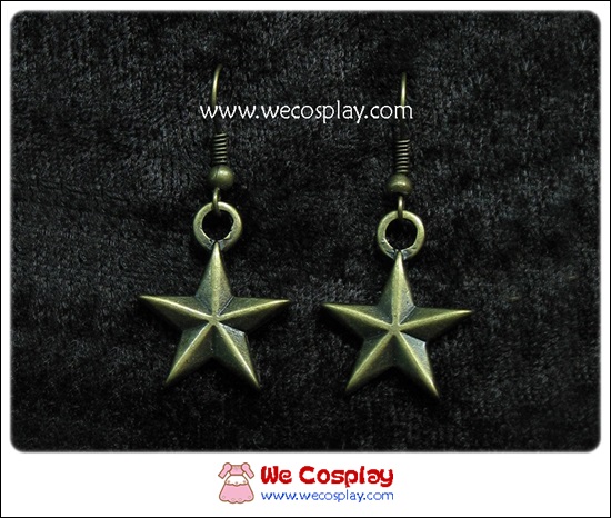 ต่างหูโกธิค รูปดาว สีทองโบราณ Gothic Earrings