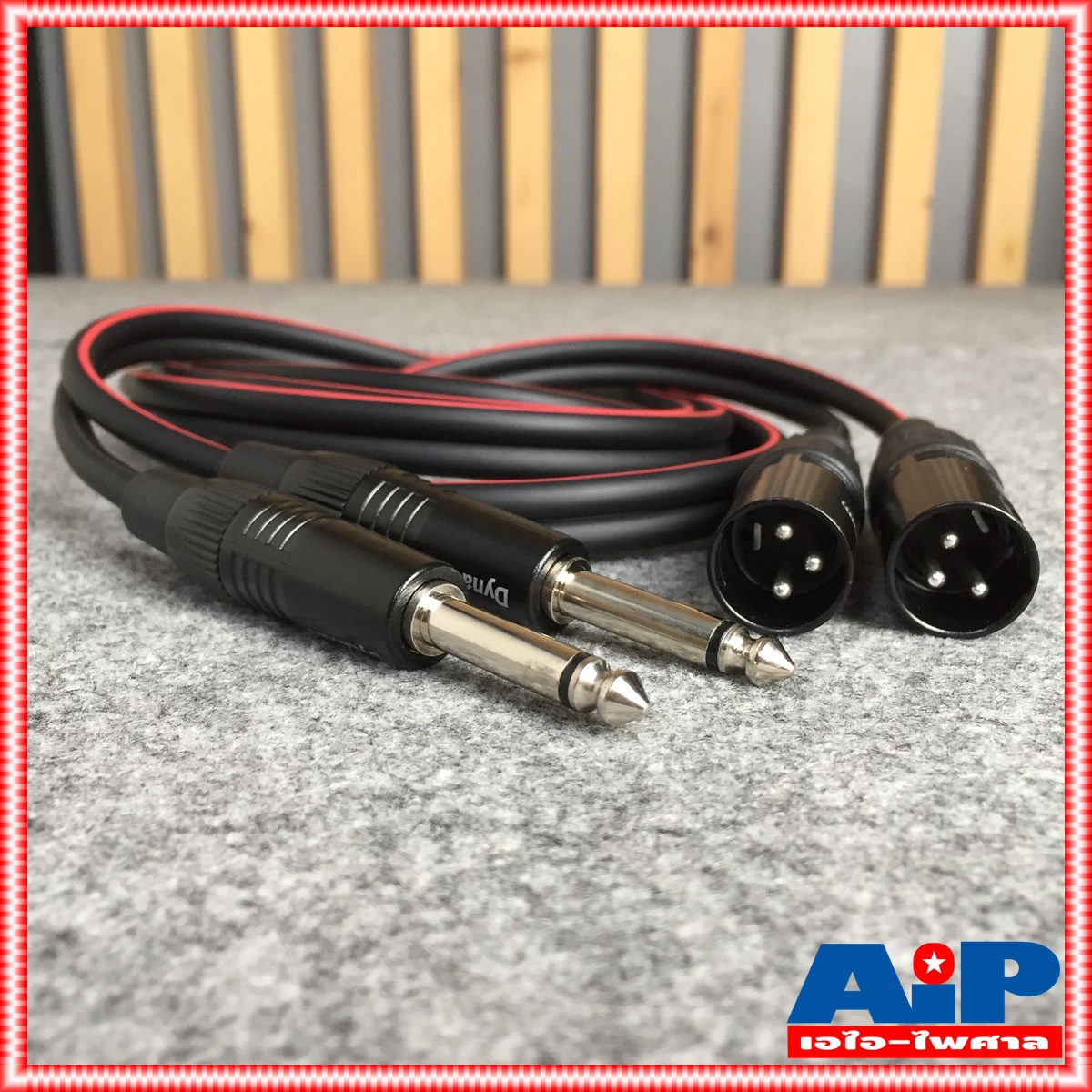 2เมตร DYNACOM สาย P. CANNON - P. MIC ข้างละ2หัว J2049-6 แคนนอนตัวผู้ 2หัว ออก ปลั๊กไมค์โนโน2หัว สายสัญญาณ ไดน่าคอม เอไอ-ไพศาล