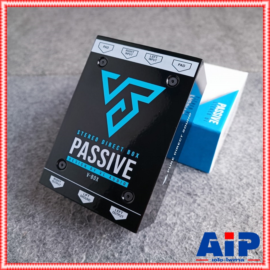 V BOX Stereo Passive DI MKII ตัวกรองสัญญาณเสียง กล่องสัญญาณเสียง ดีไอสำหรับเบสกีตาร์และเครื่องดนตรี เอไอ-ไพศาล