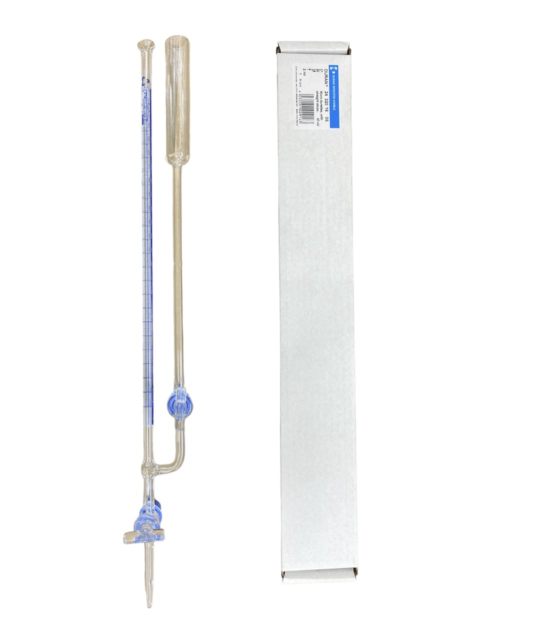 Microburette 2 ml Class A with COA-Duran