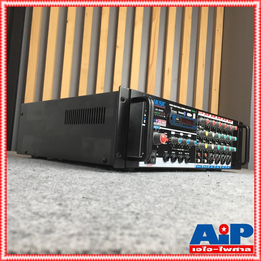 MUSIC ADX-35024U powermix usb บลูทูธ สำหรับหอกระจายข่าว หรืองานกระจายเสียง รองรับแบตเตอรี่ 12V ADX 35024U ADX350 เอไอ-ไพ