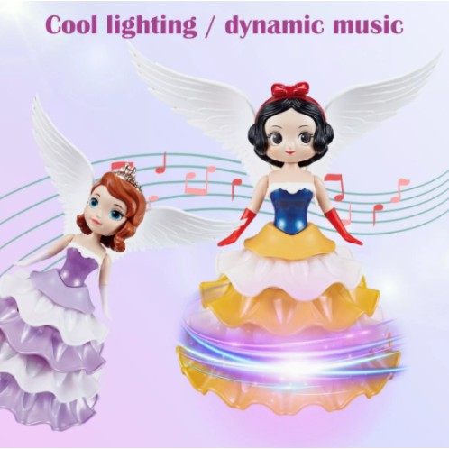 LD-159ABCD ของเล่นเด็กเจ้าหญิงเต้นรำมีปีกเสียงไฟใส่ถ่าน ตัวละ