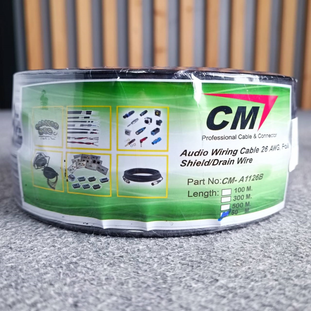 ขด50เมตร CM CM-A1126 สายชีลด์ST 3.2mm 26awg สายสัญญาณ สาย ชีลด์ สเตอริโอ CM A1126 เอไอ-ไพศาล