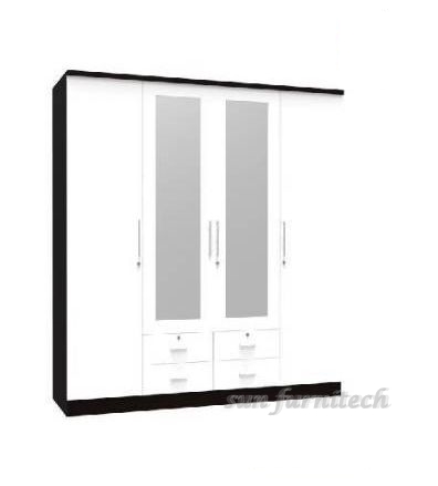 ตู้เสื้อผ้า 180 ซม. 4 บานเปิด เมลามีน exclusive รุ่น WR-644