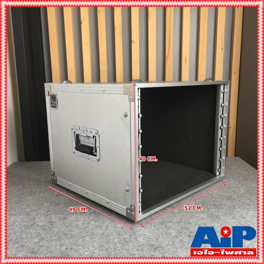 COMPACT EM-8 RACK สีเงิน เปลือยหน้า-หลัง (ไม่มีฝาปิด) ลึก19นิ้ว คอมแพ็ค แร็ค EM8 EM 8 แร็คเครื่องเสียง แร็คเปลือย แร็คแอมป์