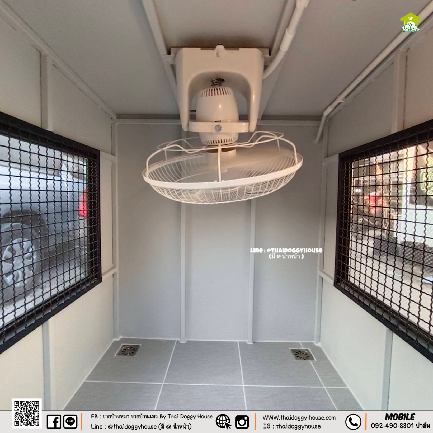 บ้านหมา บ้านแมว " 𝐁𝐎𝐗 𝐒𝐓𝐘𝐋𝐄 " หลังขนาดกลางพอดีๆ กำลังน่ารัก มีพร้อมตะแกรงเหล็ก มุ้งลวด