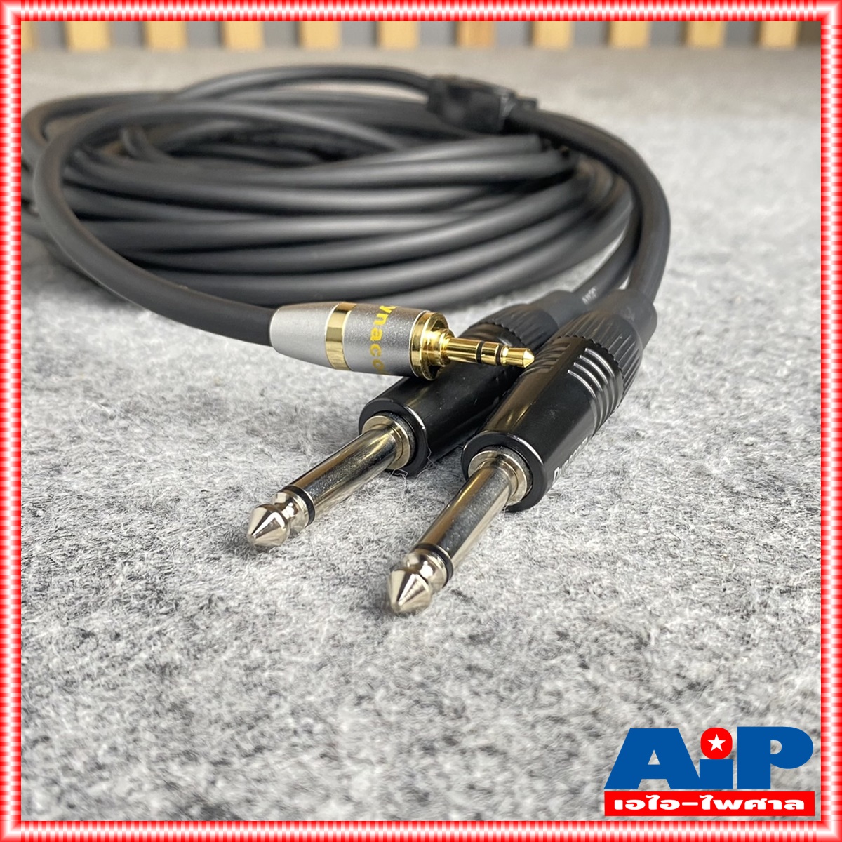 10เมตร DYNACOM สายP.TR-STออกP.MICเหล็กx2 J296/J304 สายสัญญาณเสียง สายสัญญาณสำเร็จรูป สายP.TR-STออกP.MIC MONOx2 10M. เอไอ-ไพศาล