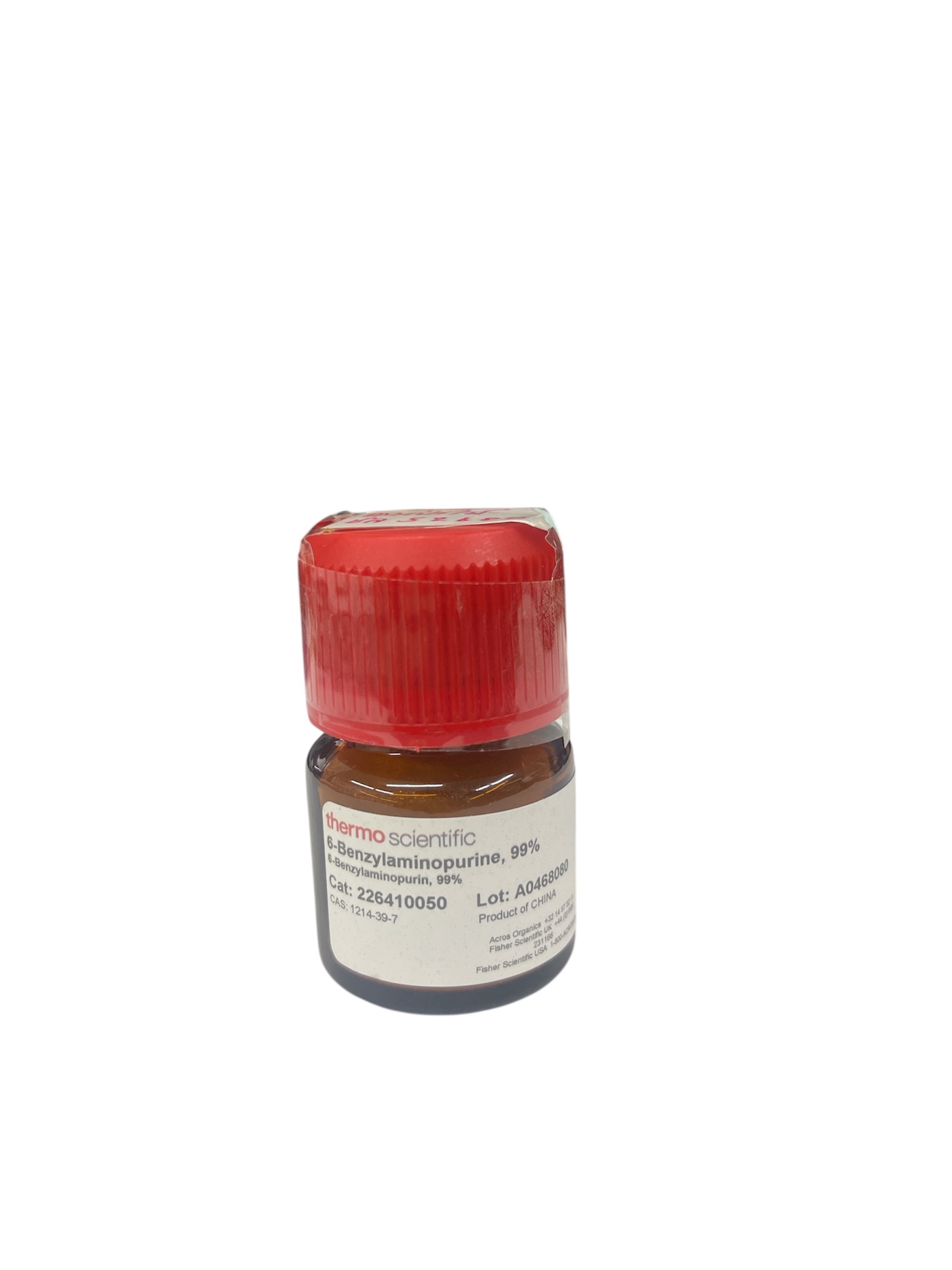 6-Benzylaminopurine, 99%, 5 g Thermo Scientific